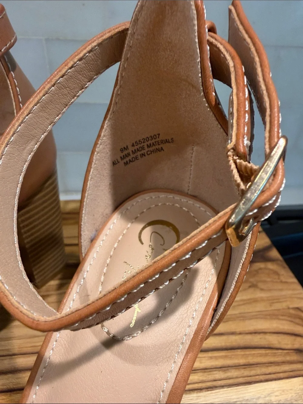 Women's Strappy Block Heel Sandals in Tan